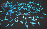 SHARK! blue holographic Shark shaped glitter 15mm