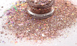 ROSE GOLD HOLOGRAPHIC Glitter mix - Pixie Glitz -