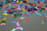MULTI COLOr HOLo GAME CONTROLLER shape Glitter- Pixie Shapes-