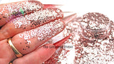 ROSE GOLD 1mm  metallic hexagon glitter- Heavy Metallics-