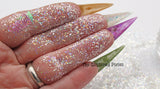 LUMINOUS ALABASTER .8mm translucent white holo glitter- Pixie Glitz-