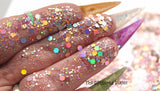 ROSE GOLD HOLOGRAPHIC Glitter mix - Pixie Glitz -