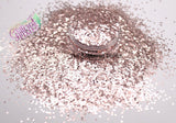 ROSE GOLD 1mm  metallic hexagon glitter- Heavy Metallics-