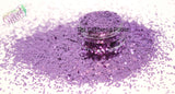 LAVENDER LADY 1mm  metallic hexagon glitter- Heavy Metallics-