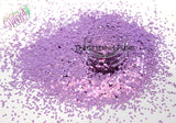 LAVENDER LADY 1mm  metallic hexagon glitter- Heavy Metallics-