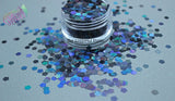 MIDNIGHT HOLLOW FLOWER shape holographic glitter - Back To Nature