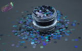 MIDNIGHT HOLLOW FLOWER shape holographic glitter - Back To Nature