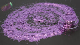 LAVENDER LADY 1mm  metallic hexagon glitter- Heavy Metallics-