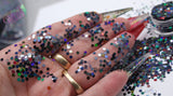 MIDNIGHT HOLLOW holographic 2mm hex glitter- Pixie Glitz Collection