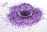 LILAC HOLO holographic 1.5mm hex glitter- Pixie Glitz Collection