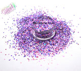 LILAC HOLO holographic 1.5mm hex glitter- Pixie Glitz Collection