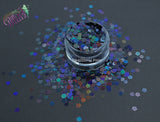 MIDNIGHT HOLLOW FLOWER shape holographic glitter - Back To Nature