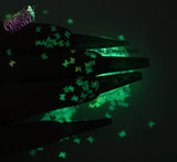 GHOST LIGHTS **Glow in the Dark** 3mm BUTTERFLY shape Glitter