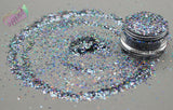 MOONSHADOW holographic 1mm hex glitter- Pixie Glitz Collection