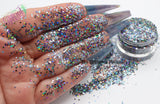 MOONSHADOW holographic 1mm hex glitter- Pixie Glitz Collection