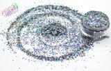 MOONSHADOW holographic 1mm hex glitter- Pixie Glitz Collection
