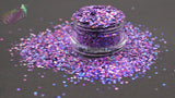 LILAC HOLO holographic 1.5mm hex glitter- Pixie Glitz Collection