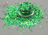 EMERALD CITY 2.5mm hex holographic glitter- Pixie Glitz Collection