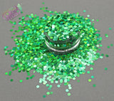 EMERALD CITY 2.5mm hex holographic glitter- Pixie Glitz Collection