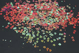 CORAL SHIMMER- Hollow heart + mini heart shaped Glitter- Pixie Shapes