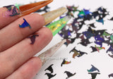 WITCH / WIZARD HAT shape 10mm glitter- Halloween Collection-