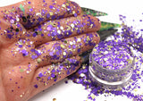 AMETHYSTS AND GOLD glitter mix- Majestic Mixes