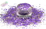 AMETHYSTS AND GOLD glitter mix- Majestic Mixes