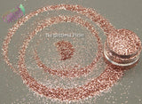 ROSE GOLD .4mm metallic hexagon glitter- Heavy Metallics