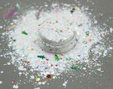 WHITE CHRISTMAS Glitter mix -Holiday/Winter collection-