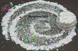 WHITE CHRISTMAS Glitter mix -Holiday/Winter collection-