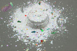 WHITE CHRISTMAS Glitter mix -Holiday/Winter collection-