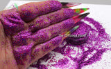 GRAPE NERDZ .6mm Holographic hex glitter- Pixie Glitz Collection