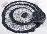 MIDNIGHT HOLLOW .6mm Holographic hex glitter- Pixie Glitz Collection