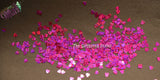 STRAWBERRY FIZZ Holo fx HEART shape Glitter- Pixie Shapes-