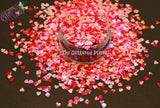 RED SPECKLED HEART shape Glitter- Pixie Shapes-