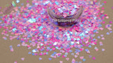 MIXED BERRIES SPECKLED HEART shape Glitter- Pixie Shapes-