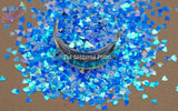 BLUE SPECKLED HEART shape Glitter- Pixie Shapes