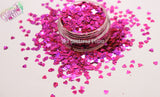STRAWBERRY FIZZ Holo fx HEART shape Glitter- Pixie Shapes-