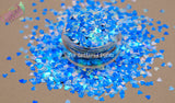 BLUE SPECKLED HEART shape Glitter- Pixie Shapes