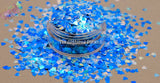 BLUE SPECKLED HEART shape Glitter- Pixie Shapes