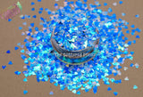 BLUE SPECKLED HEART shape Glitter- Pixie Shapes