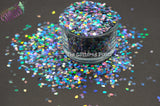 RAIN CLOUD 3mm cloud shape glitter- Pixie Shapes-