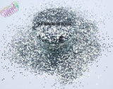 DOUBLE SIDED BLADE 1MM metallic hexagon glitter- Heavy Metallics