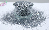DOUBLE SIDED BLADE 1MM metallic hexagon glitter- Heavy Metallics