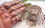 ROSE GOLD metallic mix glitter- Heavy Metallics