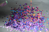 SKULL & CROSS BONEs Lilac holo 3mm shape Glitter -