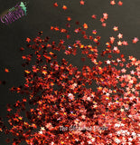 RED HOLO fx STAR shape Glitter- Pixie Shapes-