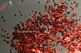 RED HOLO fx STAR shape Glitter- Pixie Shapes-