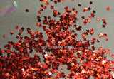 RED HOLO fx STAR shape Glitter- Pixie Shapes-