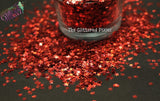 RED HOLO fx STAR shape Glitter- Pixie Shapes-